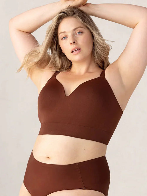 Ensemble 2 Soutien-Gorge Confort Formant Sans Fil et 2 Culottes Taille Haute Gainante