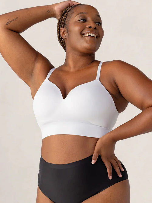 Ensemble 2 Soutien-Gorge Confort Formant Sans Fil et 2 Culottes Taille Haute Gainante