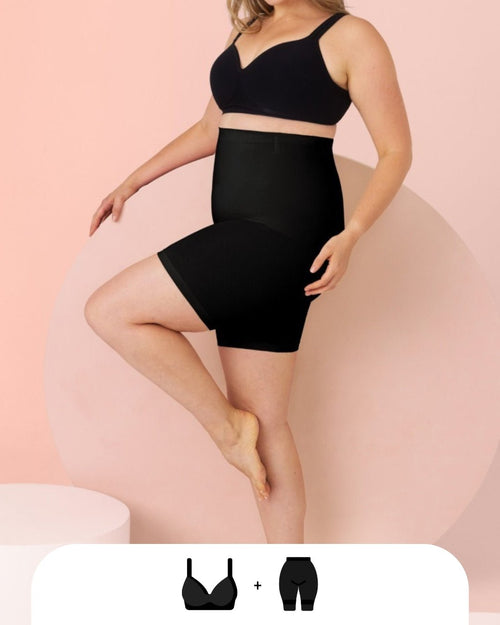 Ensemble Confort Sculptant : Soutien-Gorge Sans Fil & Short Gaine Sculptant