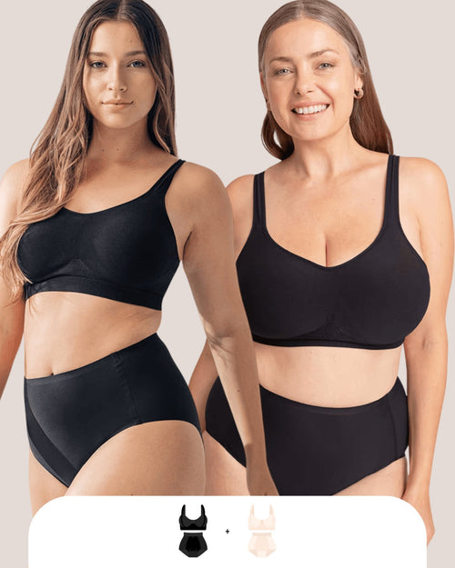 Ensemble de 2 Soutiens-Gorge et 2 Culottes Confort Quotidien