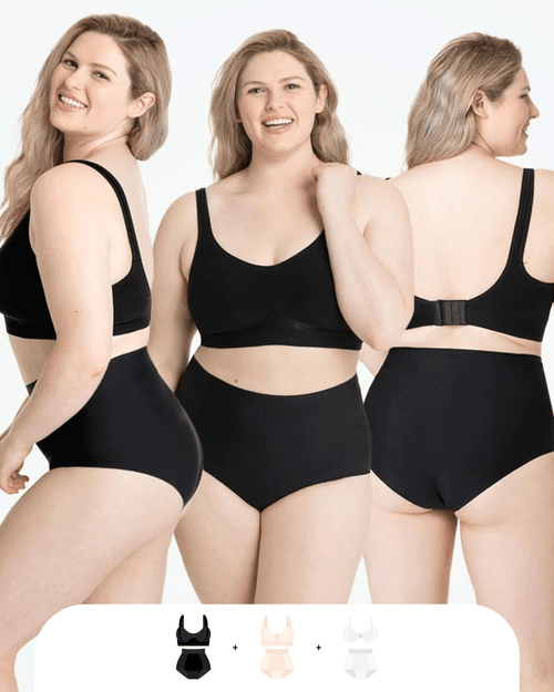 Ensemble de 3 Soutiens-Gorge et 3 Culottes Confort Quotidien